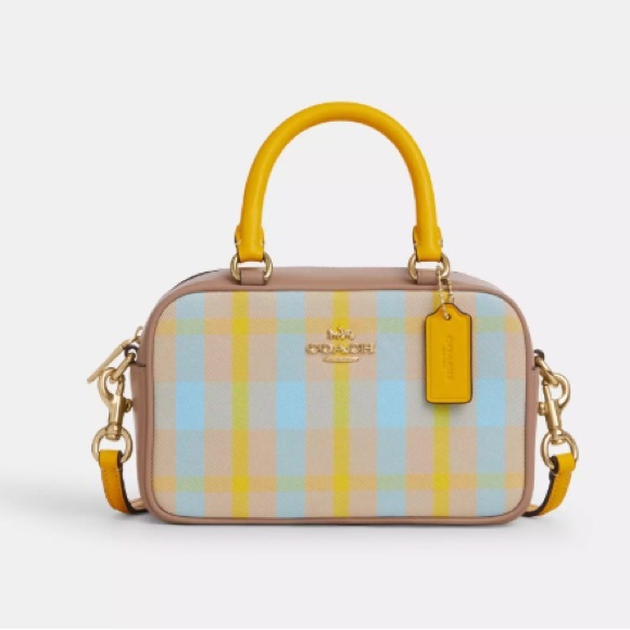 Coach Satchel Crossbody Bag With Plaid
Print # CBI90 - Picture 1 of 9